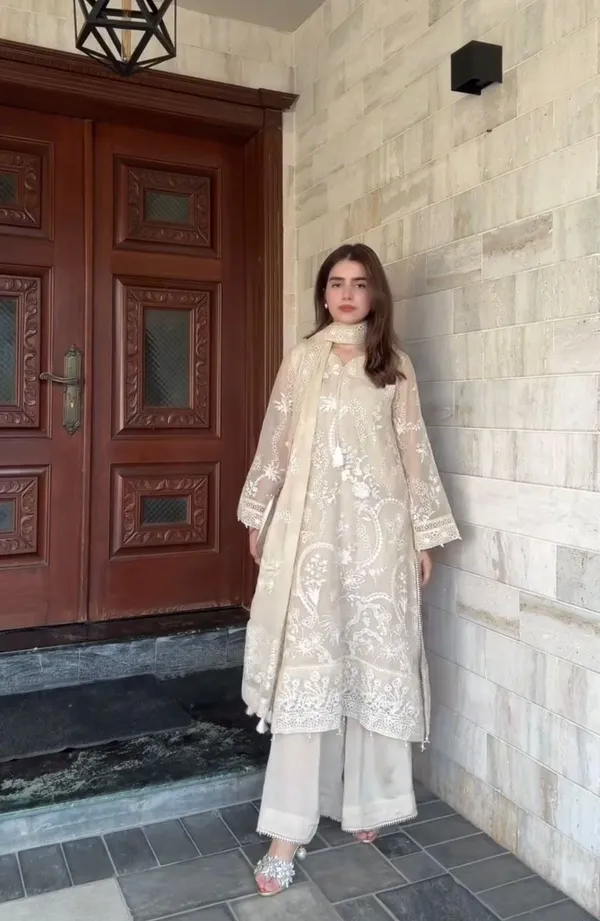 White_Cotton_Premium_&_Fancy_Design_Kurta_Set_For_Women