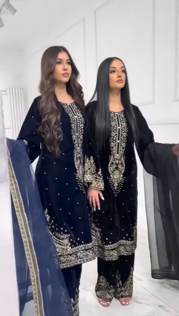 Black_Cotton_Premium_&_Fancy_Design_Kurti_And_Pant_Set_For_Women