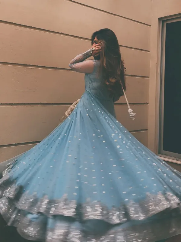 Blue_Cotton_Premium_&_Fancy_Design_Gown_For_Women