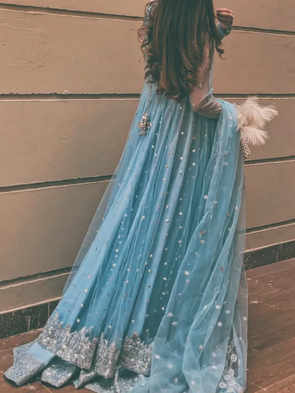 Blue_Cotton_Premium_&_Fancy_Design_Gown_For_Women
