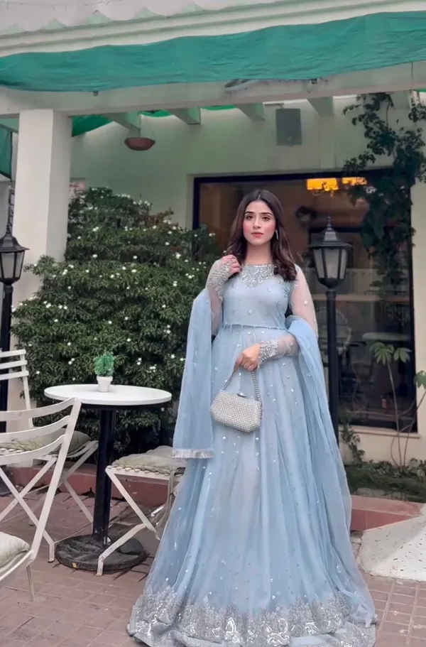 Blue_Cotton_Premium_&_Fancy_Design_Gown_For_Women