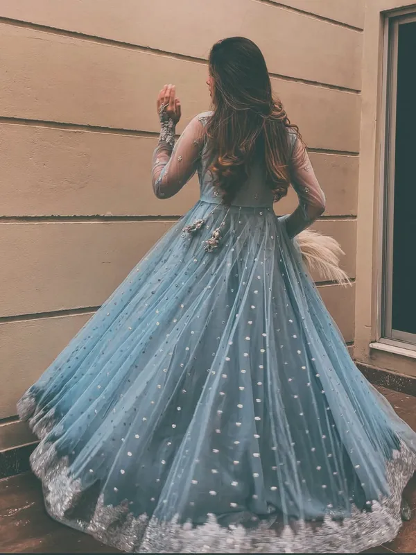 Blue_Cotton_Premium_&_Fancy_Design_Gown_For_Women