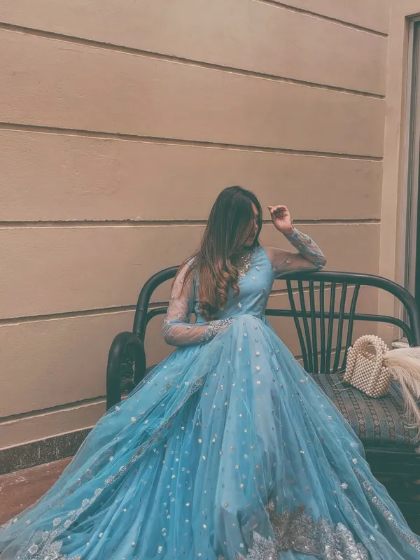 Blue_Cotton_Premium_&_Fancy_Design_Gown_For_Women
