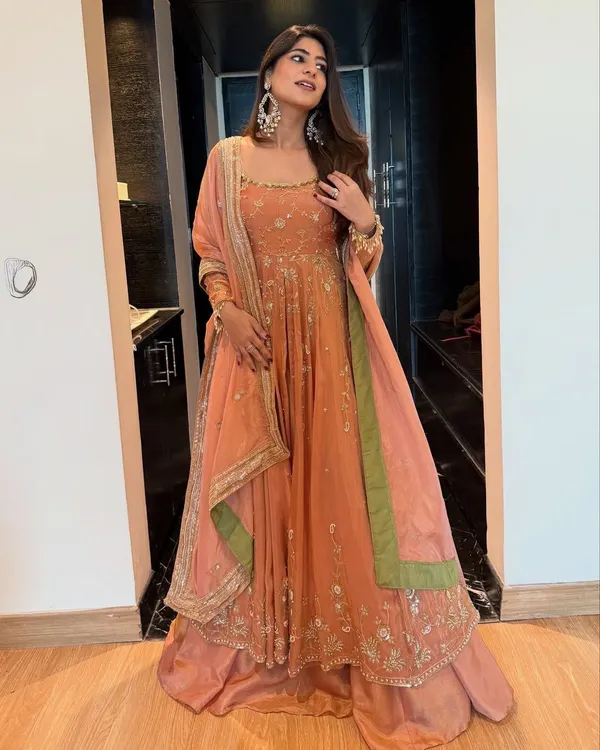 Orange_Chinon_Premium_&_Fancy_Design_Anarkali_Set_For_Women