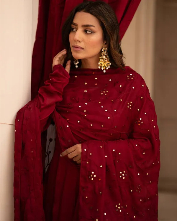 Red_Cotton_Premium_&_Fancy_Design_Kurti_And_Palazzo_Set_For_Women