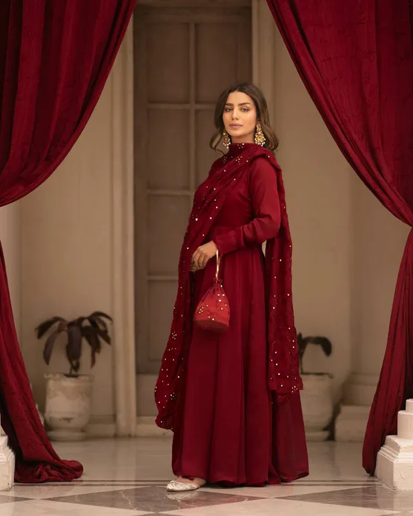 Red_Cotton_Premium_&_Fancy_Design_Kurti_And_Palazzo_Set_For_Women