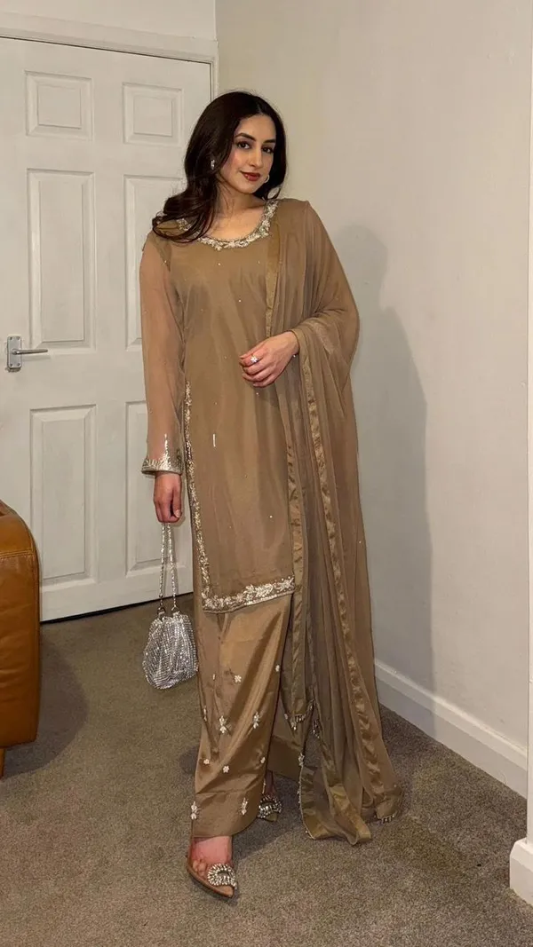 Brown_Cotton_Premium_&_Fancy_Design_Kurti_And_Pant_Set_For_Women