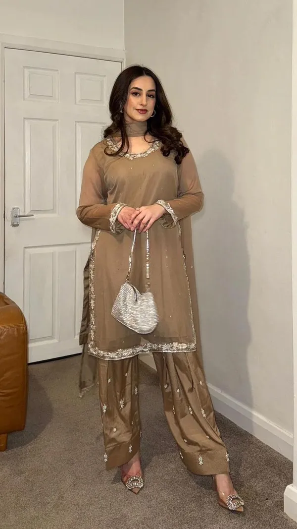 Brown_Cotton_Premium_&_Fancy_Design_Kurti_And_Pant_Set_For_Women