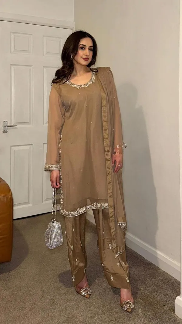 Brown_Cotton_Premium_&_Fancy_Design_Kurti_And_Pant_Set_For_Women