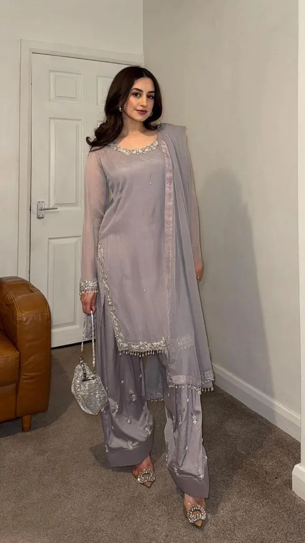 Silver_Cotton_Premium_&_Fancy_Design_Kurti_And_Pant_Set_For_Women