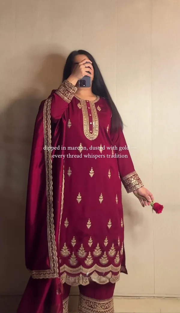 Maroon_Cotton_Premium_&_Fancy_Design_Kurti_And_Palazzo_Set_For_Women