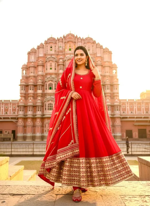 Red_Chinon_Premium_&_Fancy_Design_Suit_Set_For_Women