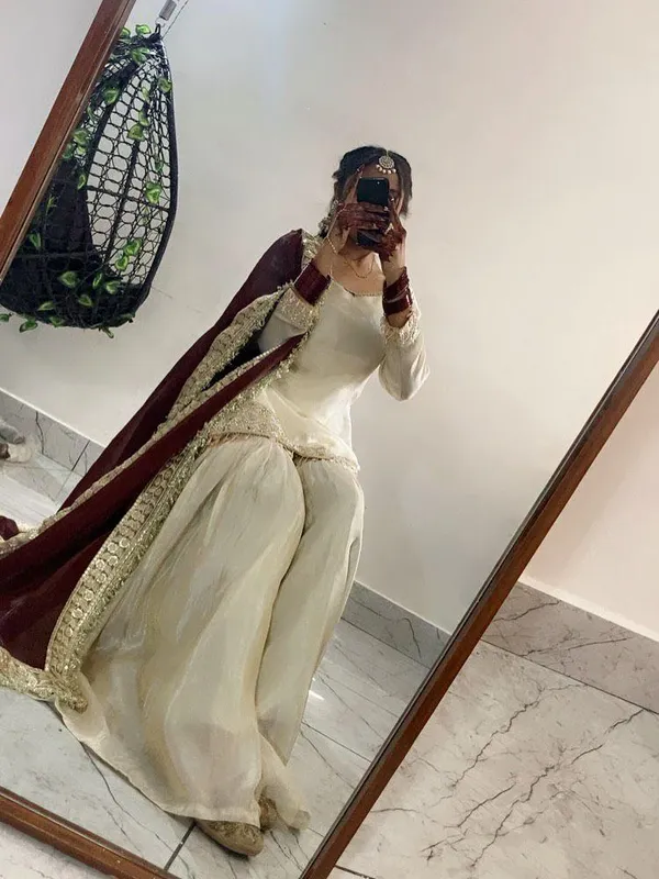 Off_White_Chinon_Premium_&_Fancy_Design_Sharara_Set_For_Women
