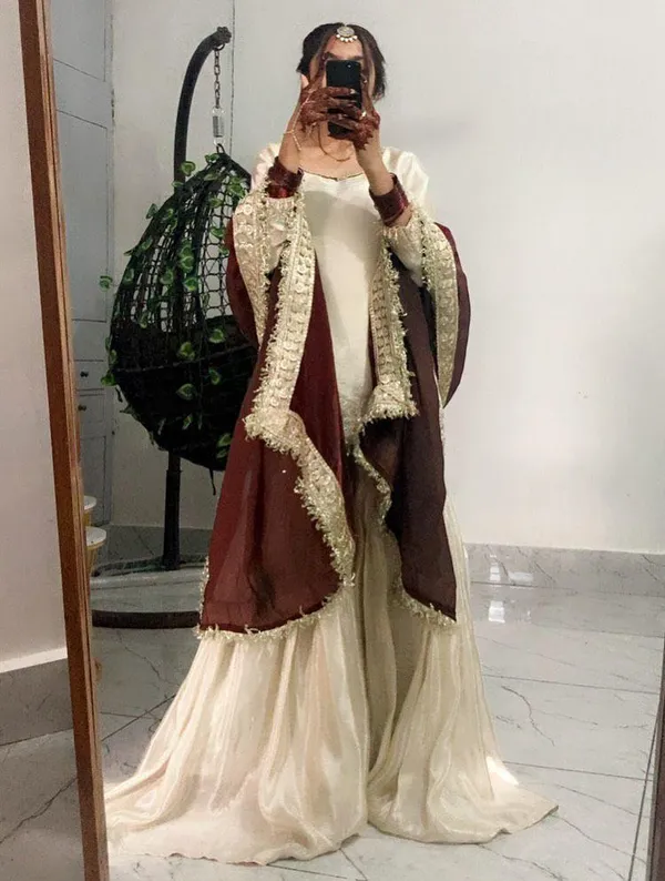 Off_White_Chinon_Premium_&_Fancy_Design_Sharara_Set_For_Women