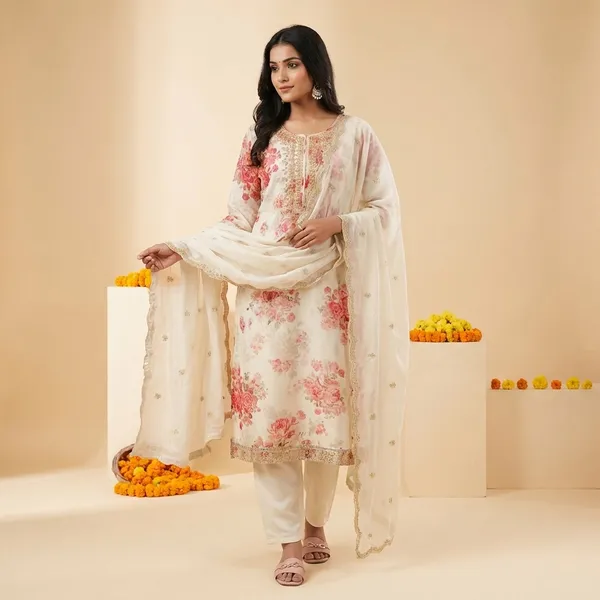 White_Cotton_Premium_&_Fancy_Design_Suit_Set_For_Women