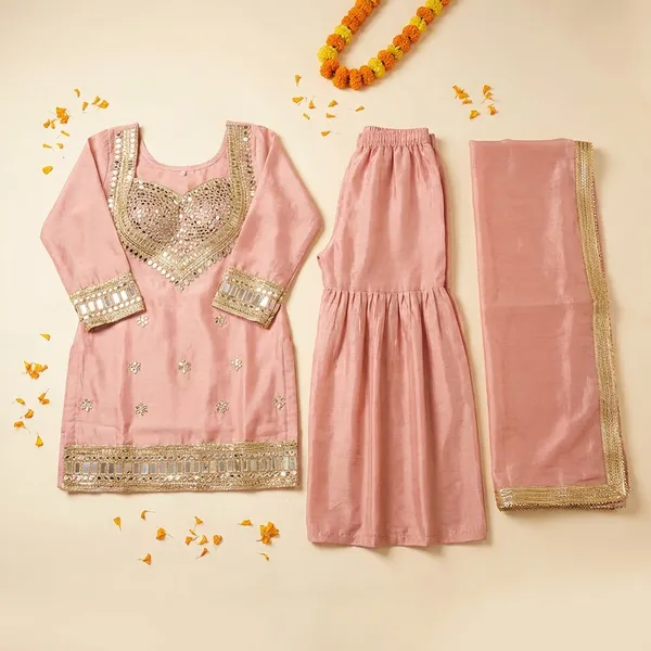 Pink_Silk_Premium_&_Fancy_Design_Kurti_And_Palazzo_Set_For_Women