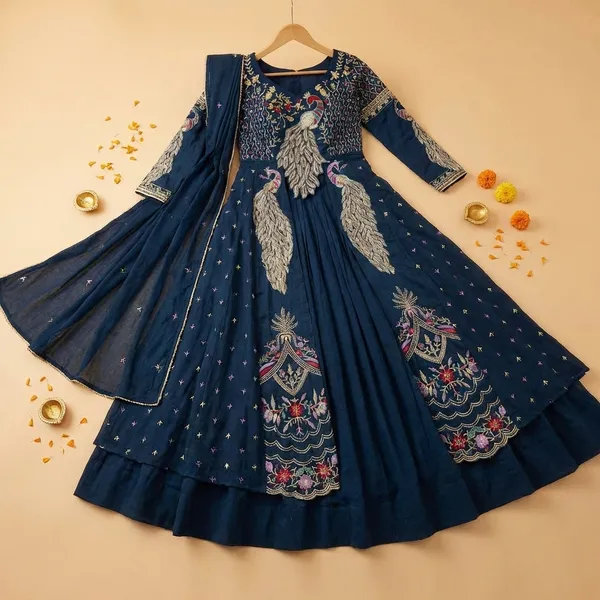 Blue_Pure_Vichitra_Premium_&_Fancy_Design_Anarkali_For_Women