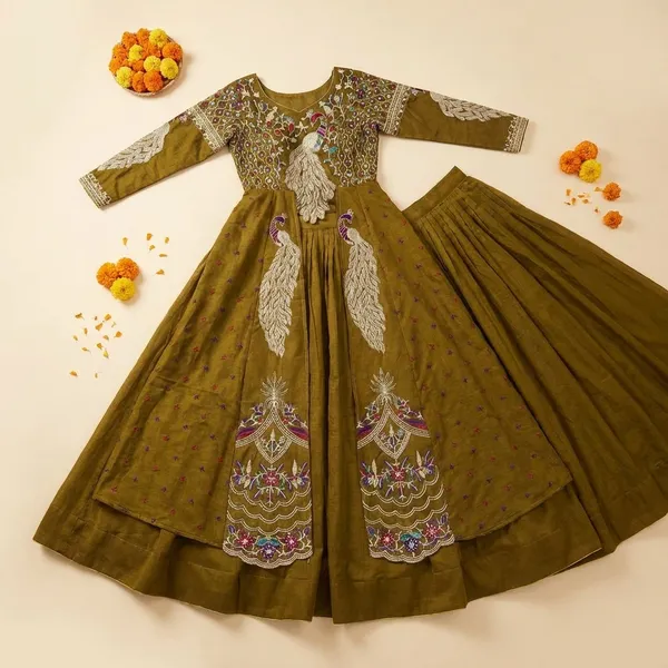 Green_Pure_Vichitra_Premium_&_Fancy_Design_Anarkali_For_Women