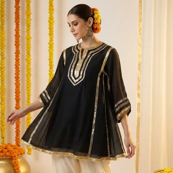 Black_Chinon_Premium_&_Fancy_Design_Kurti_And_Palazzo_Set_For_Women