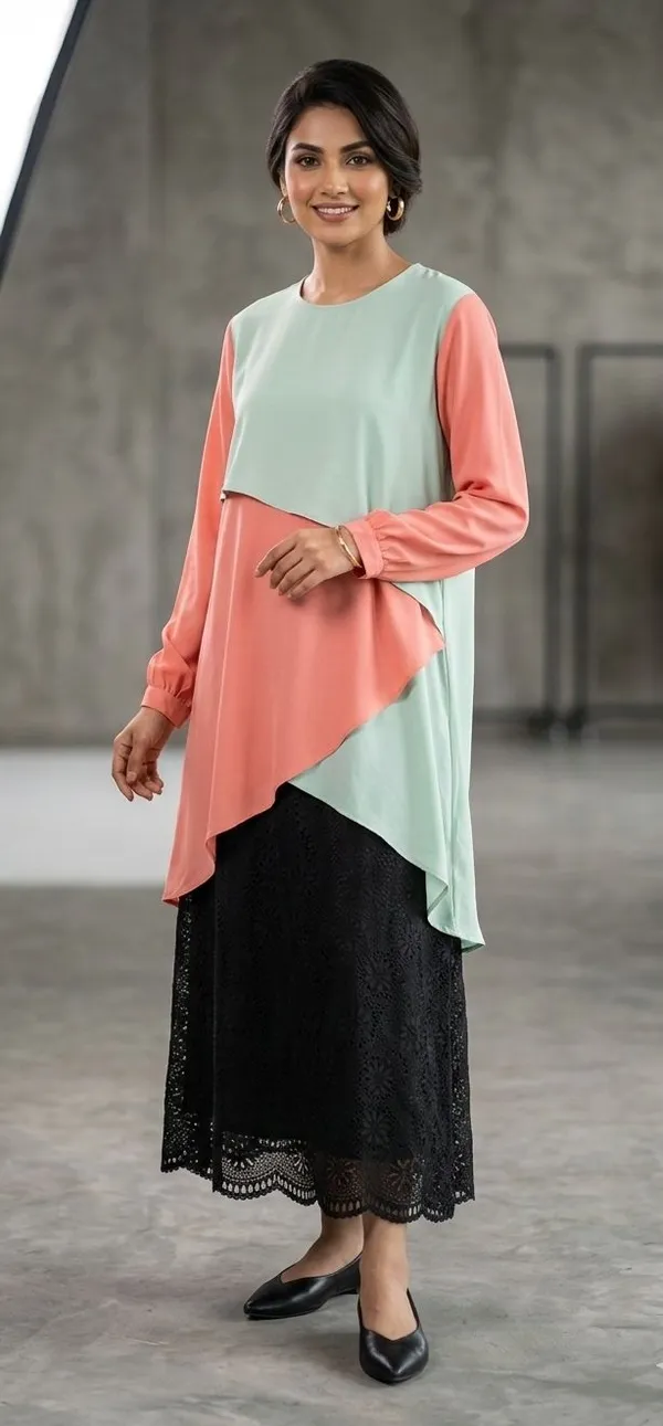 Women_Self_Design_Pathani_Kurta_(Multicolor)