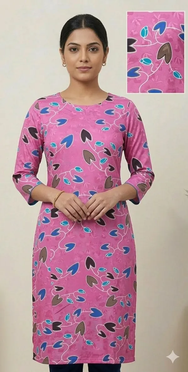Women_Solid_Straight_Kurta_(Pink)