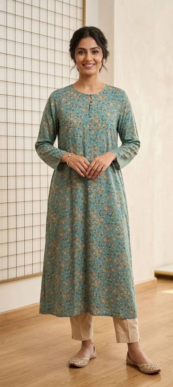 Women_Solid_Pakistani_Kurta_(Light_Green)