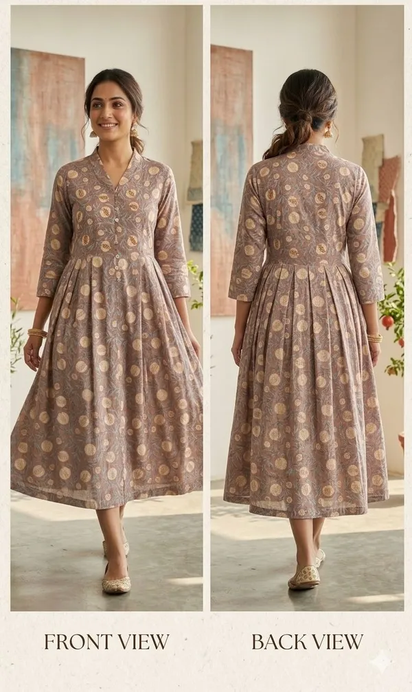 Women_Checkered_Pathani_Kurta_(Multicolor)