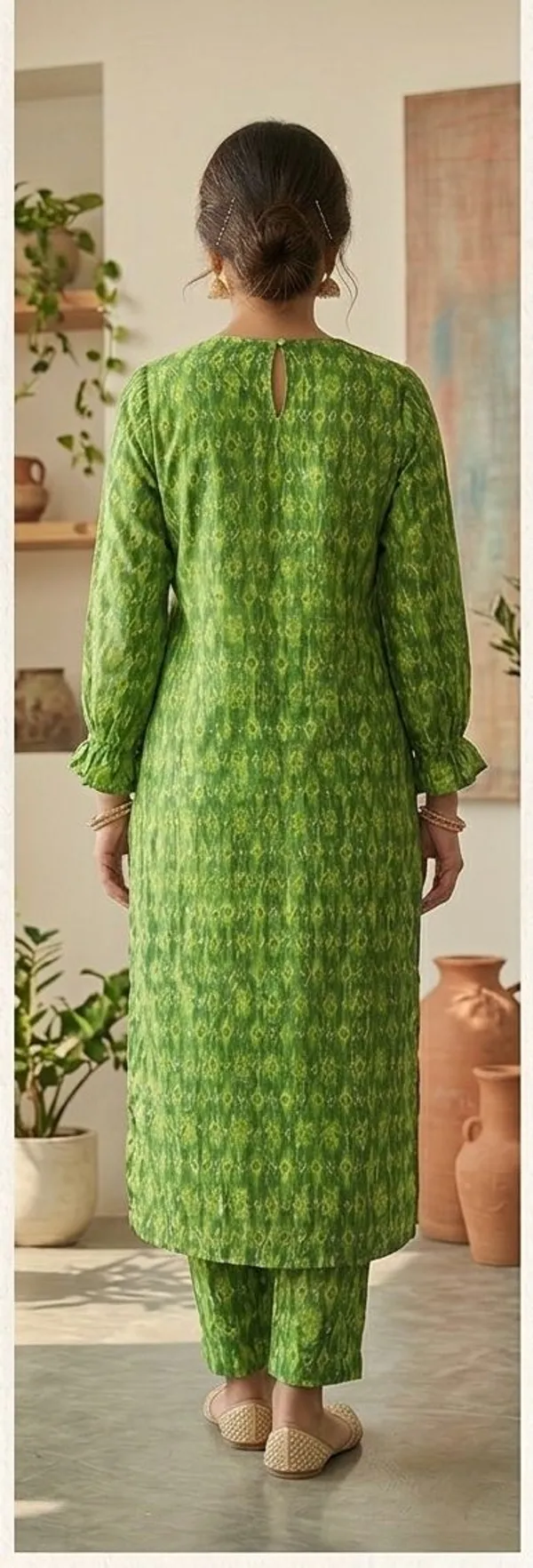 Women_Colorblock_Straight_Kurta_(Light_Green)
