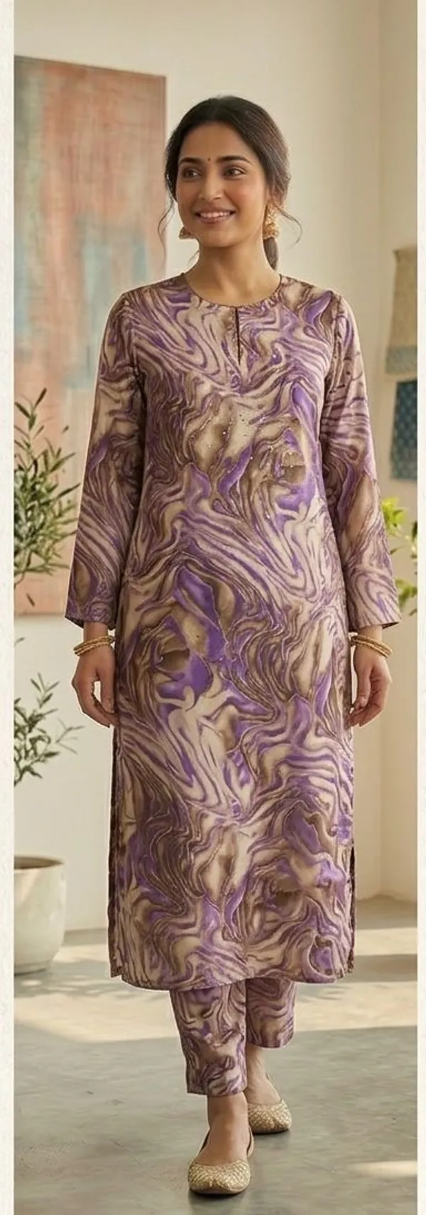 Women_Solid_Front_Slit_Kurta_(Purple)