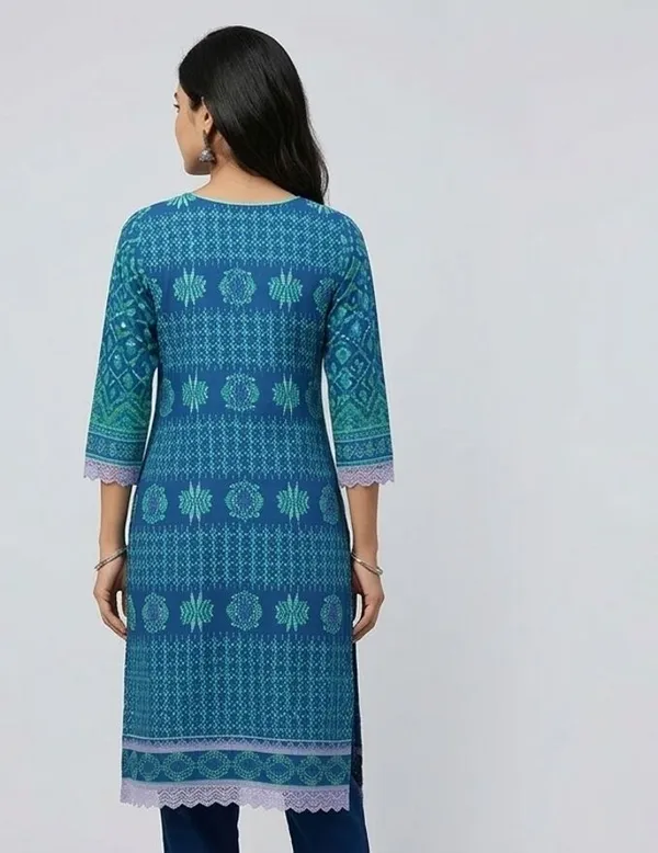 Women_Colorblock_Straight_Kurta_(Blue)