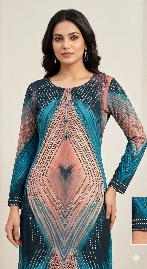 Women_Block_Print_Straight_Kurta_(Multicolor)