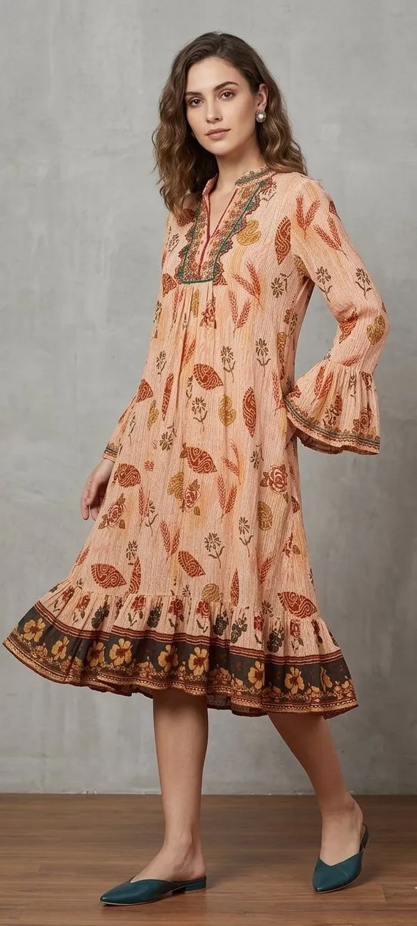 Women_Colorblock_Trail_Cut_Kurta_(Multicolor)