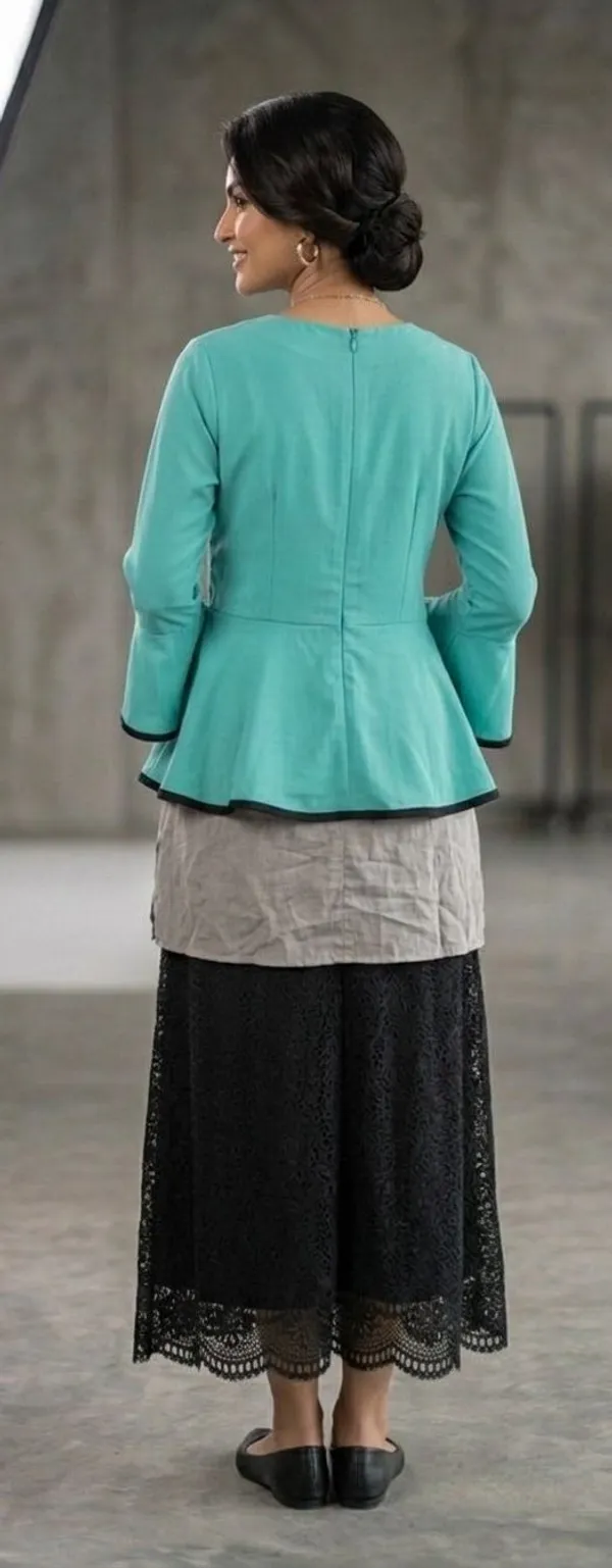 Formal_Color_Block_Women_Dark_Blue_Top