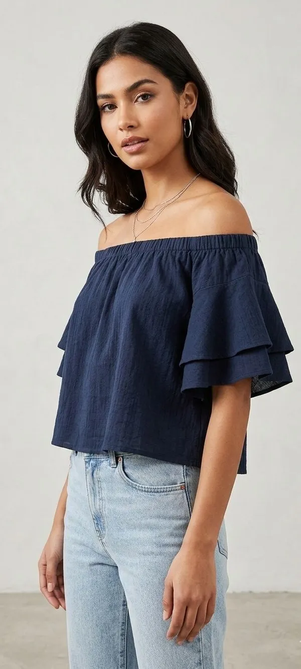 Party_Solid_Women_Blue_Top