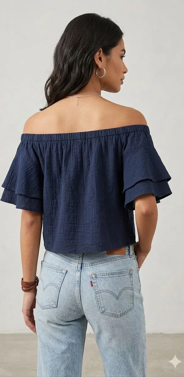 Party_Solid_Women_Blue_Top