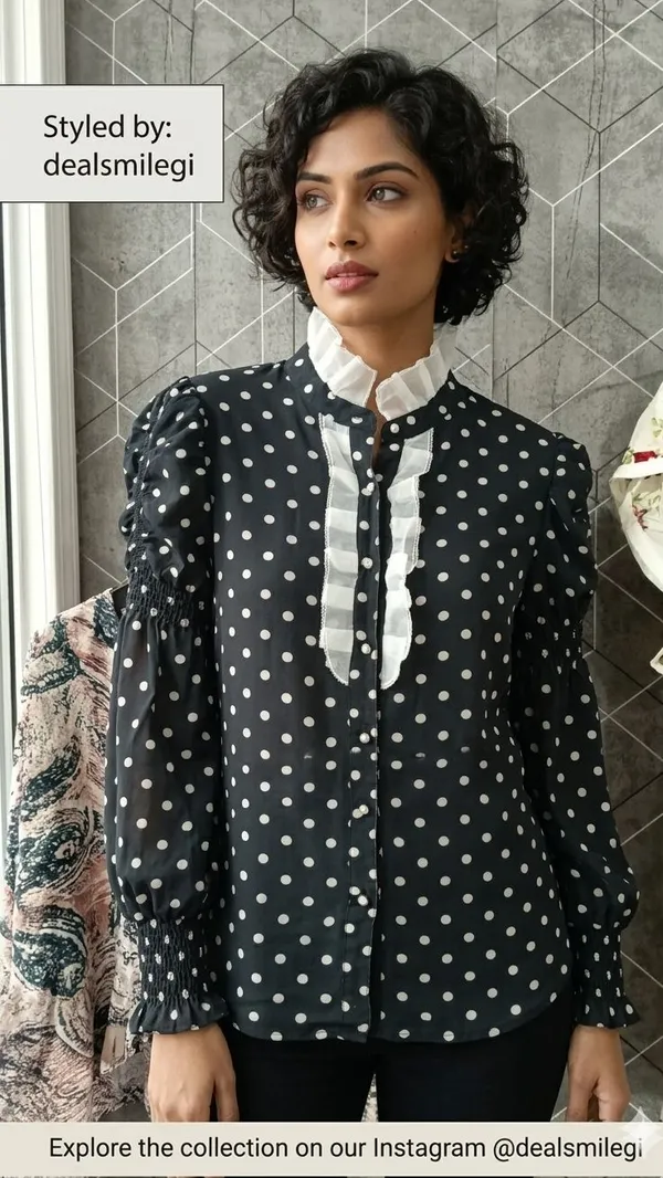 Formal_Floral_Print_Women_Black,_White_Top