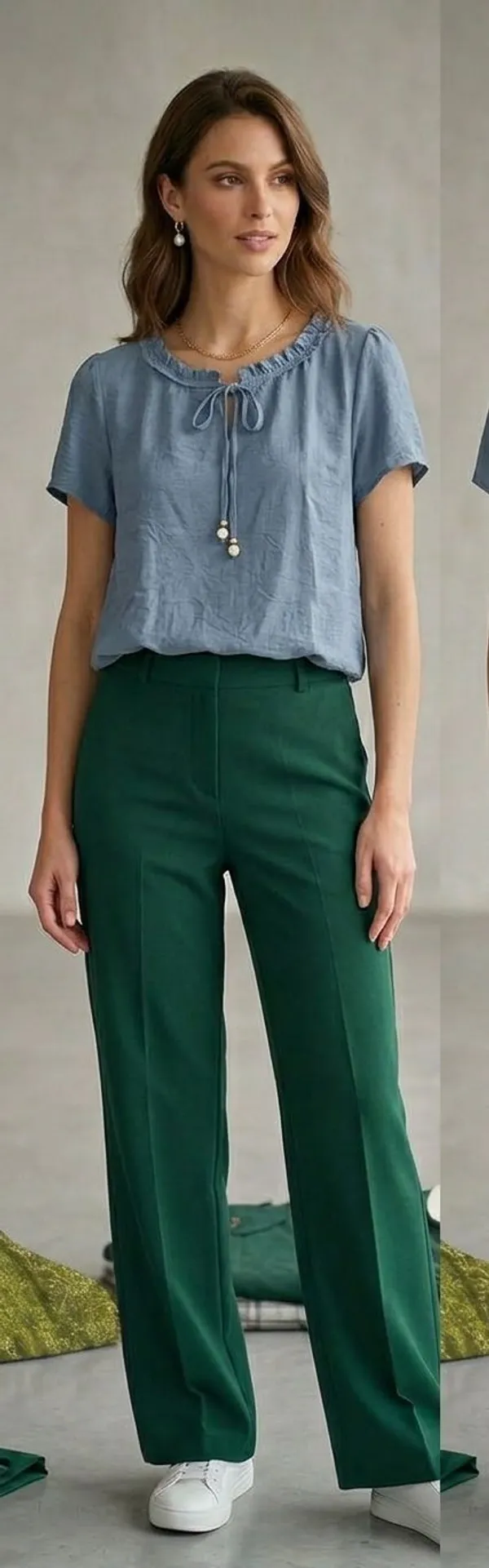 Formal_Color_Block_Women_Light_Blue_Top