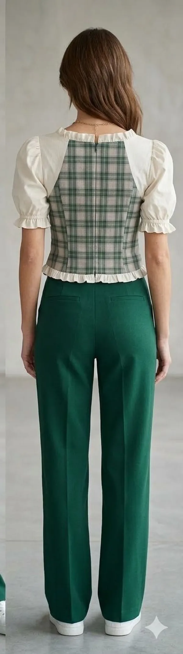 Formal_Polka_Print_Women_Light_Green_Top