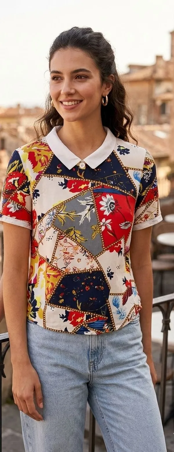 Solid_Women_Round_Neck_Multicolor_T-Shirt