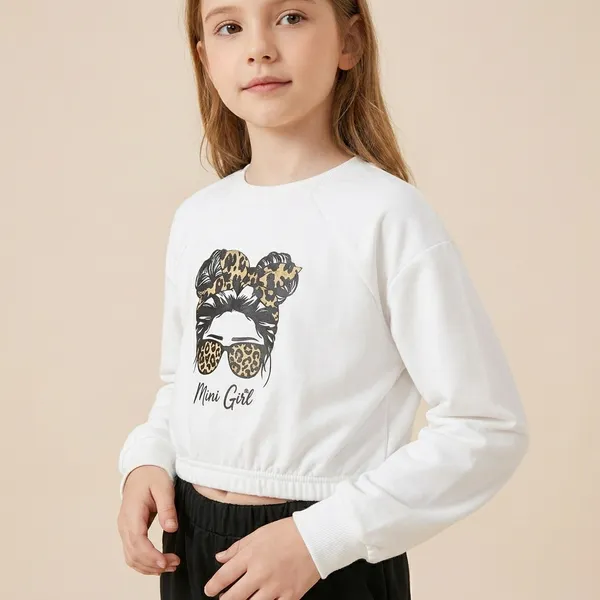 White_And_Black_Mini_Girl_Printed_Top_Bottom_Set_For_Baby_Girls