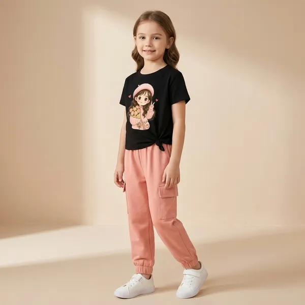 Black_And_Peach_Girl_Printed_Top_Bottom_Set_For_Baby_Girls