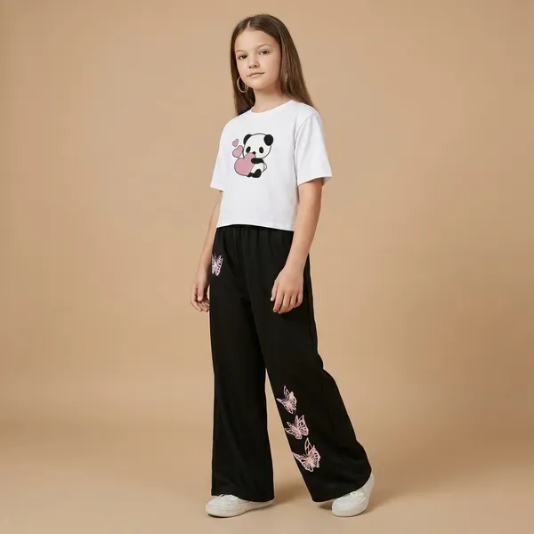 White_And_Black_3_Love_Panda_Printed_T-Shirt_And_Palazzo_For_Baby_Girl