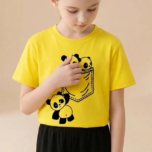 Yellow_And_Black_Pocket_Panda_Printed_T-Shirt_And_Palazzo_For_Baby_Girl