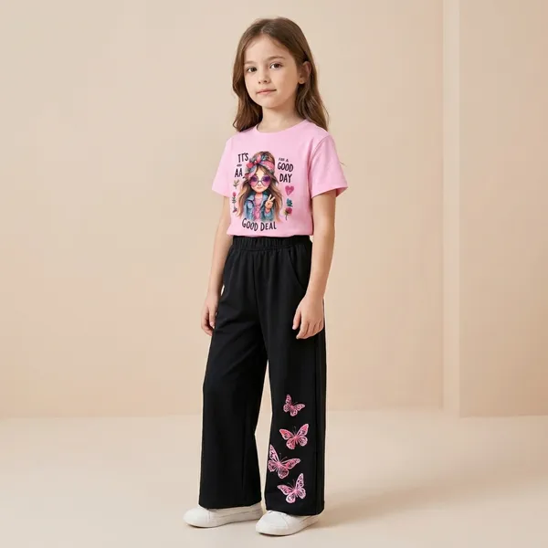 Pink_And_Black_Its_Good_Day_Printed_T-Shirt_And_Palazzo_For_Baby_Girl