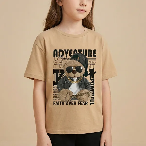 Brown_And_Black_Adventure_Panda_Printed_T-Shirt_And_Bottom_Set_For_Baby_Girl