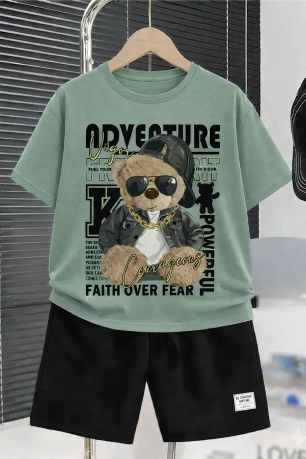 Pista_And_Black_Adventure_Panda_Printed_T-Shirt_And_Bottom_Set_For_Baby_Girl
