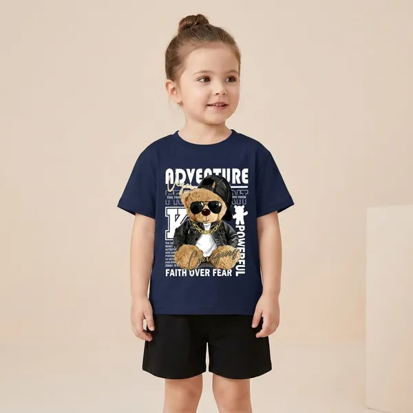 Navy_Blue_And_Black_Adventure_Panda_Printed_T-Shirt_And_Bottom_Set_For_Baby_Girl