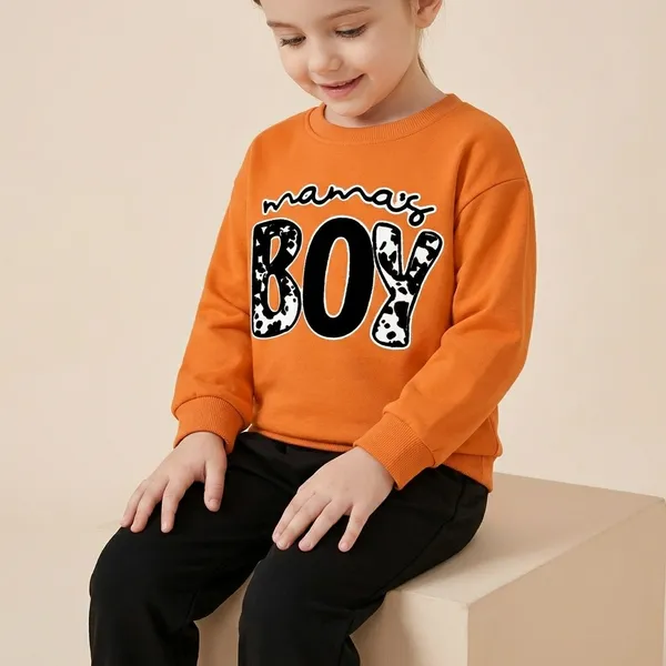 Orange_And_Black_Mamas_Boy_Printed_Top_Bottom_Set_For_Baby_Girls