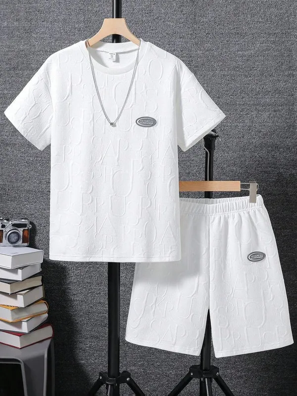 White_Abcd_Printed_Top_Bottom_Set_For_Baby_Girls