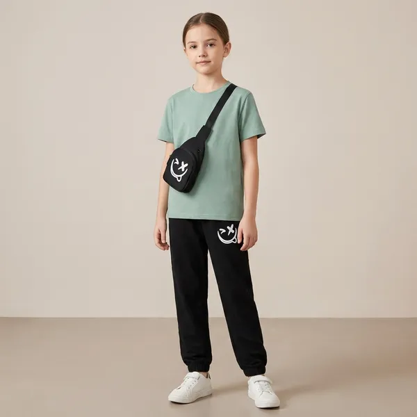 Pista_And_Black_Smile_Printed_Top_Bottom_Set_With_Pocket_For_Baby_Girls